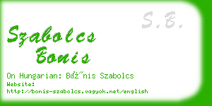 szabolcs bonis business card